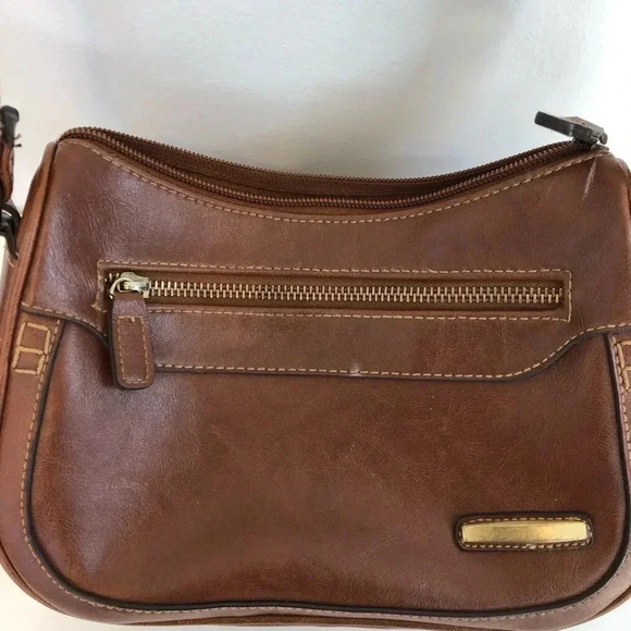 Handbags - Vintage Brown Faux Leather crossbody bag purse